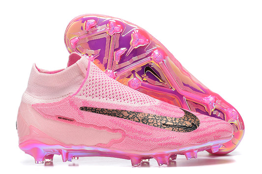 PINK NIKE FOOTBALL BOOTS. side view