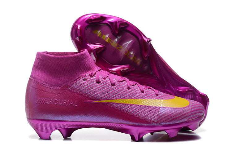 nike purple football boots side view